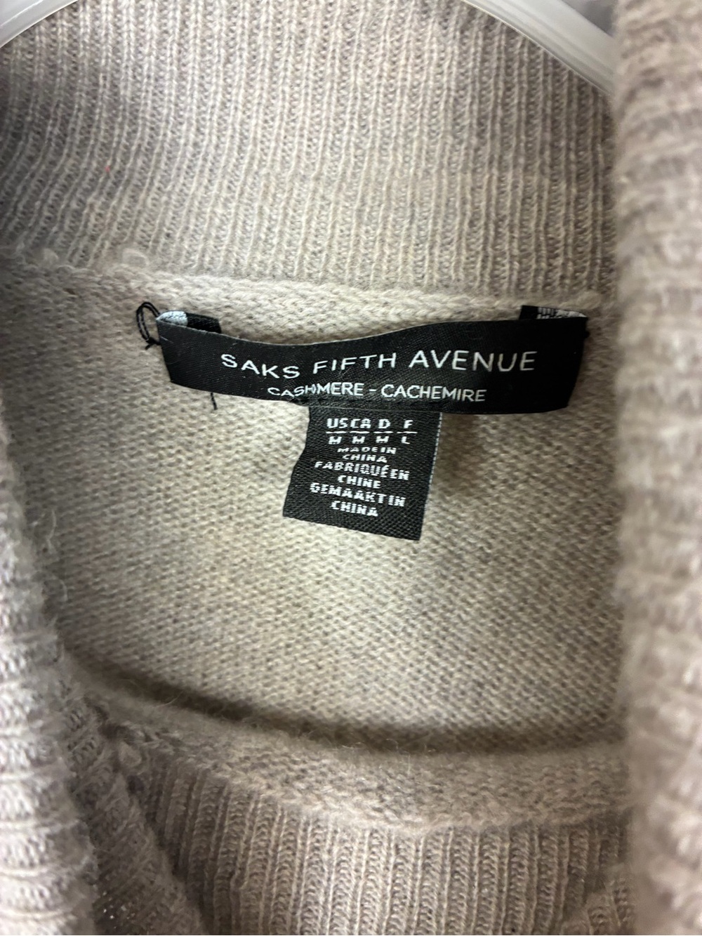 Saks Fifth Avenue 100% Cashmere Funnel Neck Sweater - Picture 5 of 11